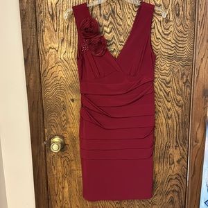 DRESSBARN Figure flattering wine red party dress